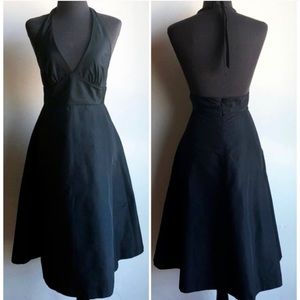 NWT J. Crew Silk Halter Black Dress Size 12